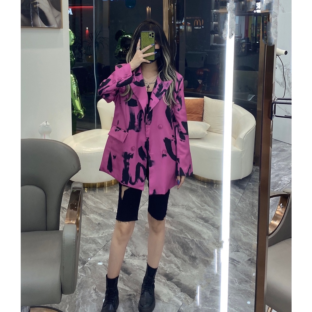 (HÀNG CÓ SẴN) Áo vest hồng in chữ đen thời trang cá tính siu chất (có hình thật) | BigBuy360 - bigbuy360.vn