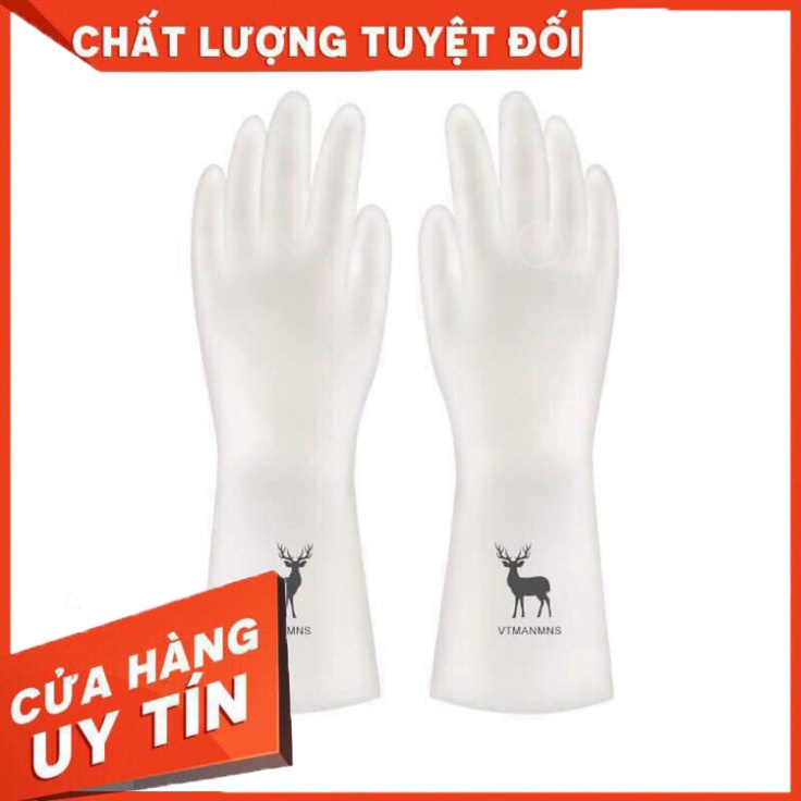 HH Bao Tay Rửa Chén Cao Su Hình Hươu Siêu Dai (Loại Ngắn)