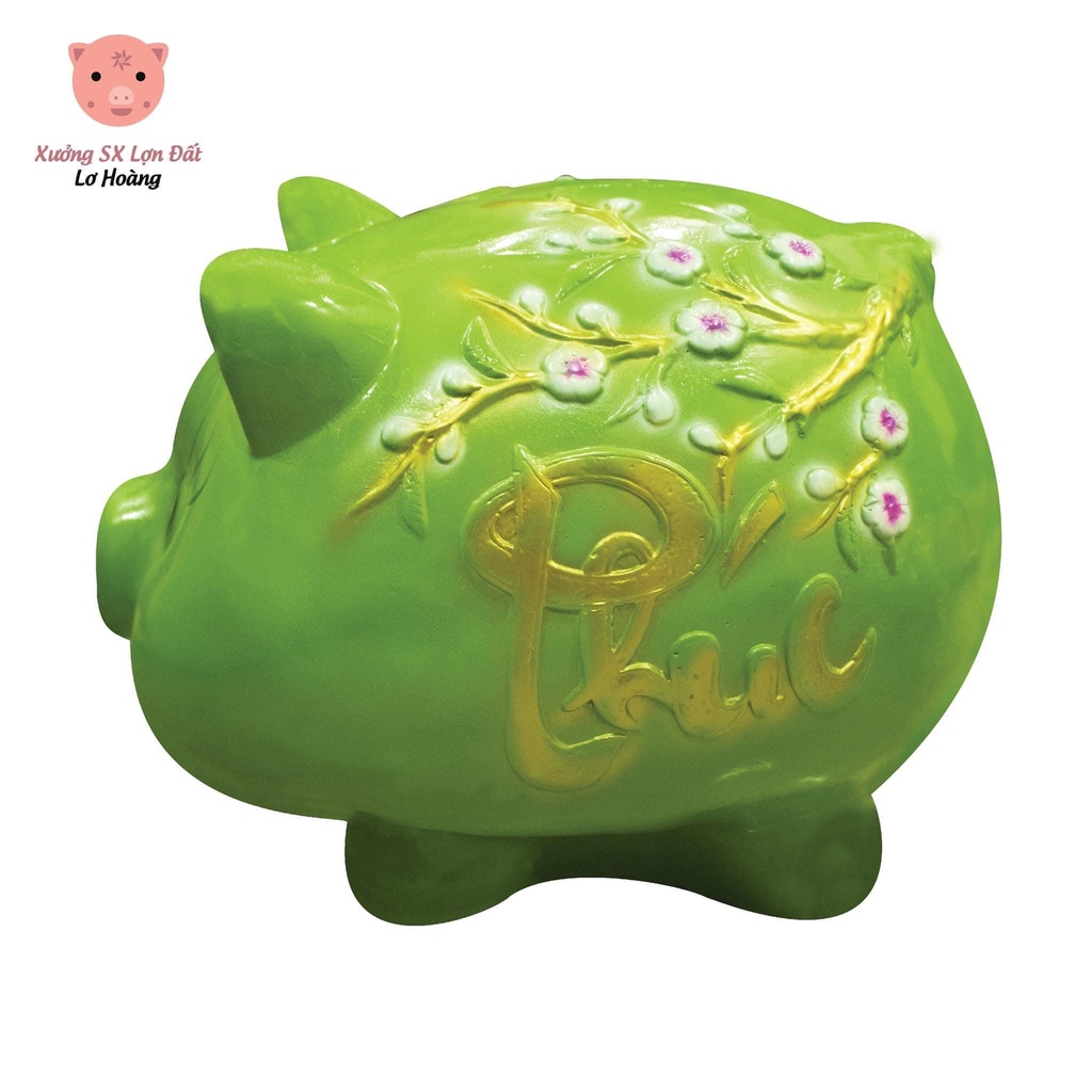 Lợn đất siêu to cành đào chữ Phúc
