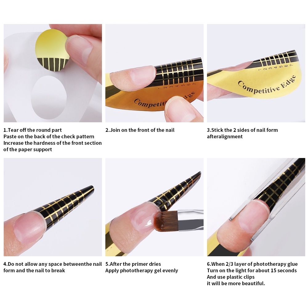 Bộ 100 Miếng Dán Nối Móng Tay Chống Nước