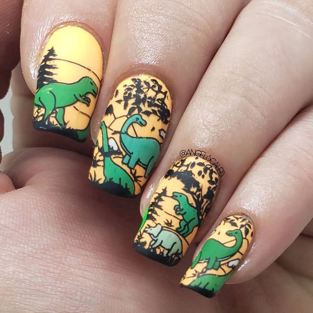 Tấm con dấu in hình xinh xắn dành cho móng tay