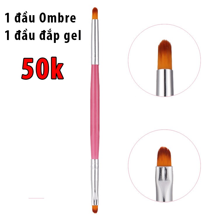 ( Nail giá rẻ ) Các mẫu cọ cơ bản Cọ 2 đầu 1 đầu omber 1 đầu đắp gel