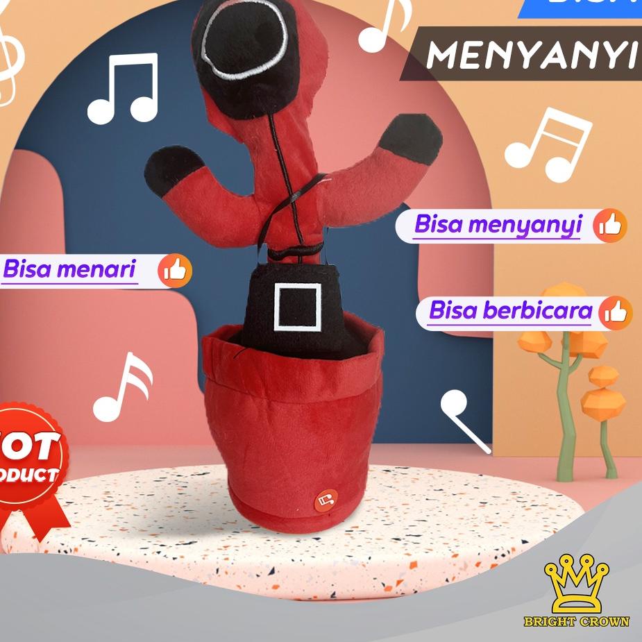 (_002) Búp Bê Nhồi Bông Có Thể Nói Chuyện Nhảy Múa Ghi Âm Giọng Nói 3.3 Trò Chơi Hình Vương Miện Mực Đáng Yêu