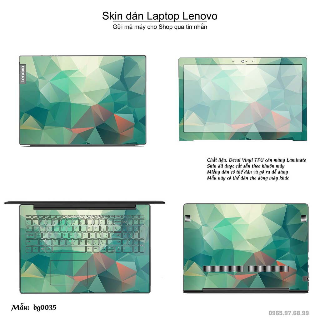 Skin dán Laptop Lenovo in hình Vân kim cương (inbox mã máy cho Shop)