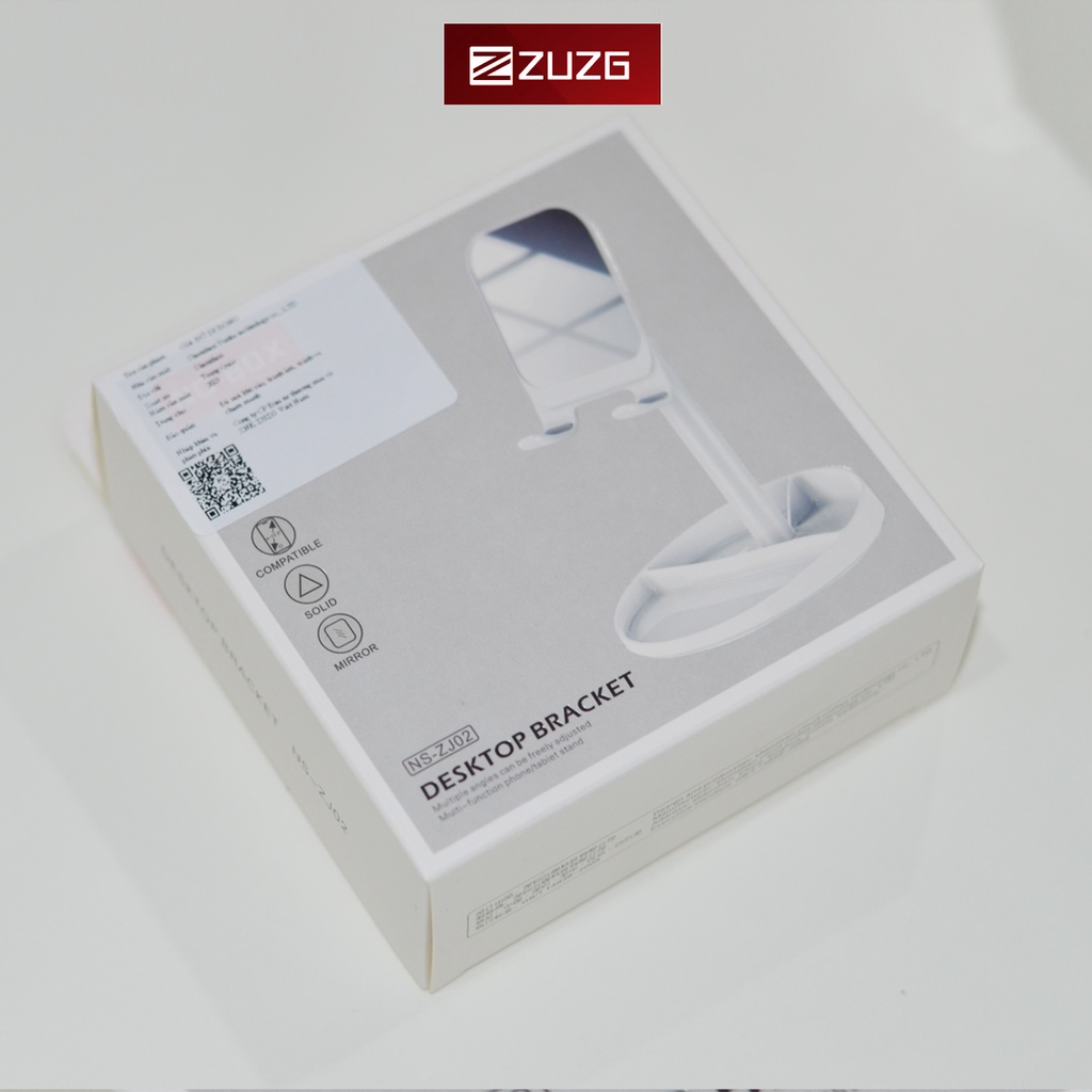 Giá đỡ điện thoại để bàn ZUZG xoay 180 độ tiện lợi ZJ02 - Hàng chính hãng