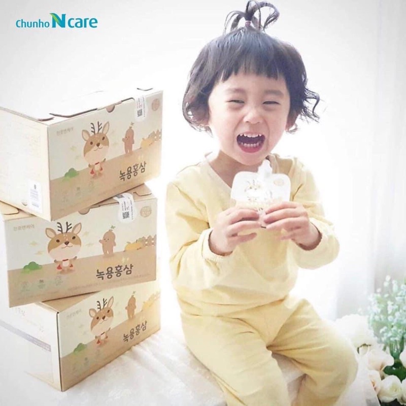 Combo 5 gói hồng sâm baby chunho bổ sung vitamin, đề kháng, cho bé cao lớn khoẻ mạnh  date mới nhất