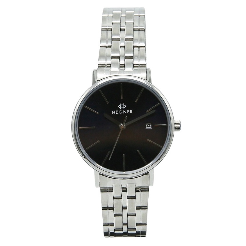 Đồng hồ nữ mặt kính Sapphire chống xước chính hãng Hegner HW-5055LWBLUE chống nước, có lịch ngày họa tiết Sunray cao cấp