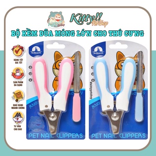 Kềm bấm móng kèm dũa lớn cho chó mèo, kiềm bấm móng tai thỏ từ inox, bền đẹp cho thú cưng - Kitty Pet Shop BMT