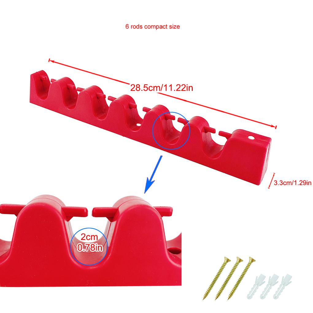 Giá Đỡ Cần Câu Cá 6 Kẹp Bằng Cao Su Tiện Dụng