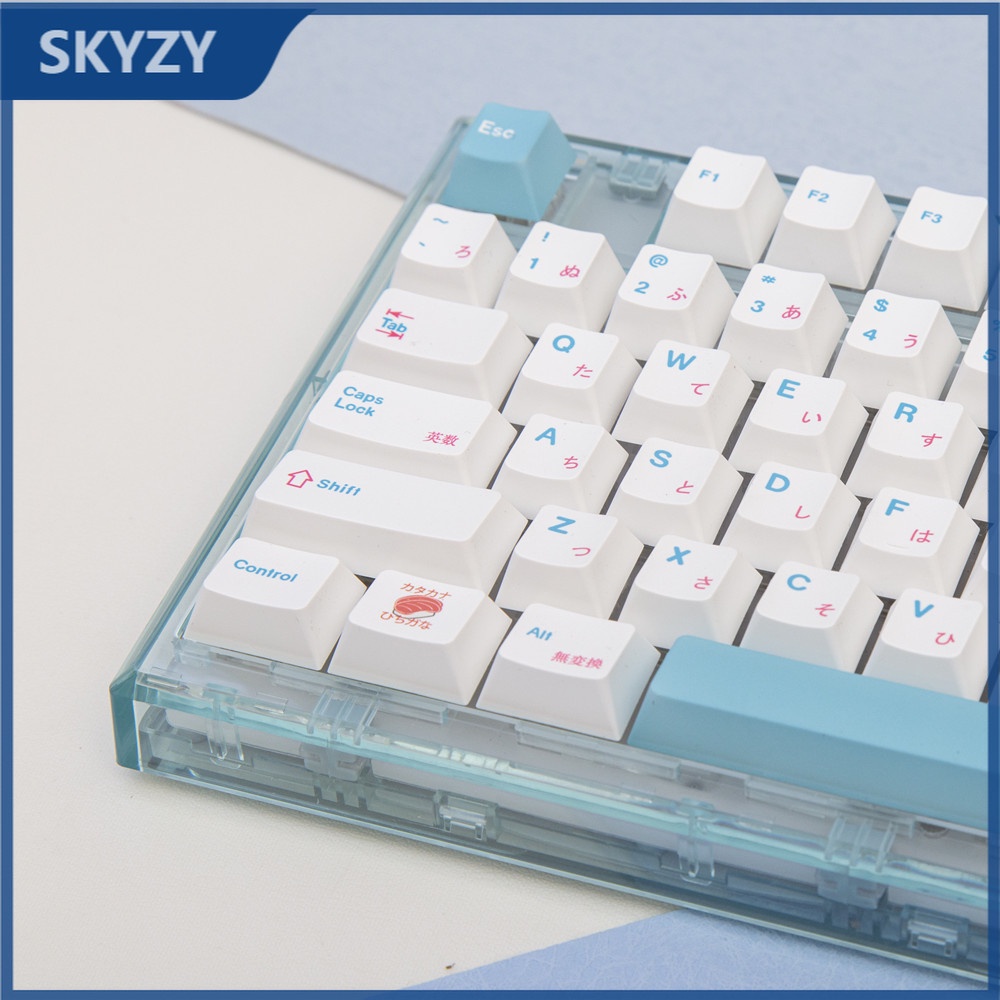 139 Phím Sushi Keycaps Cherry Profile Anime PBT DYE-SUB Bàn phím cơ Keycap