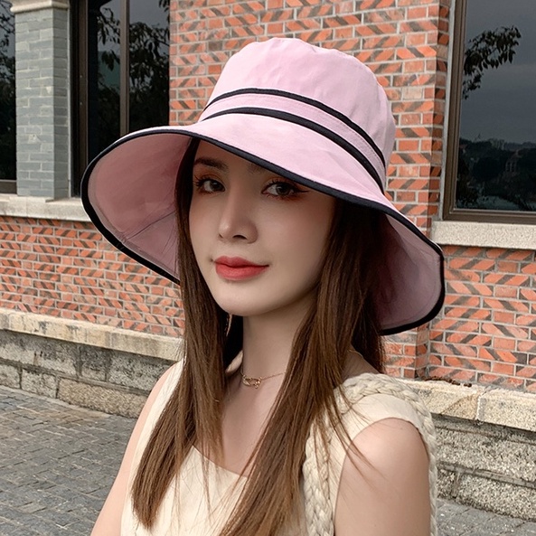Nón tai bèo che mặt chống nắng có thể gấp gọn thời trang mùa hè phong cách Hàn Quốc dễ phối đồ cho nữ