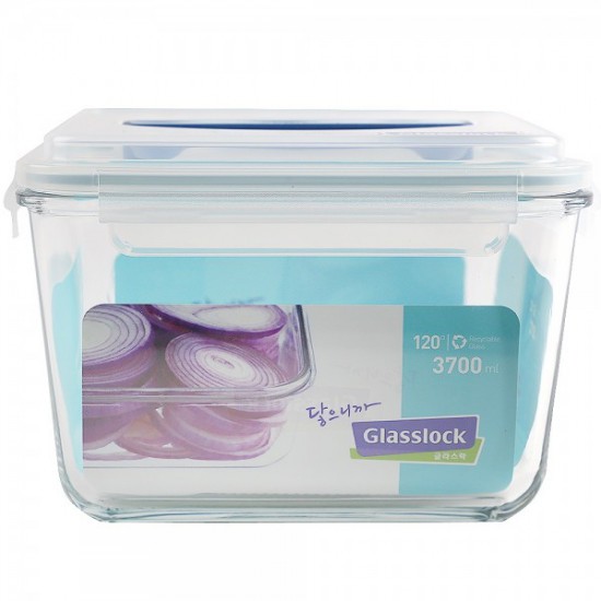 Hộp thủy tinh nắp có tay cầm 3700ml Glasslock MHRB 370