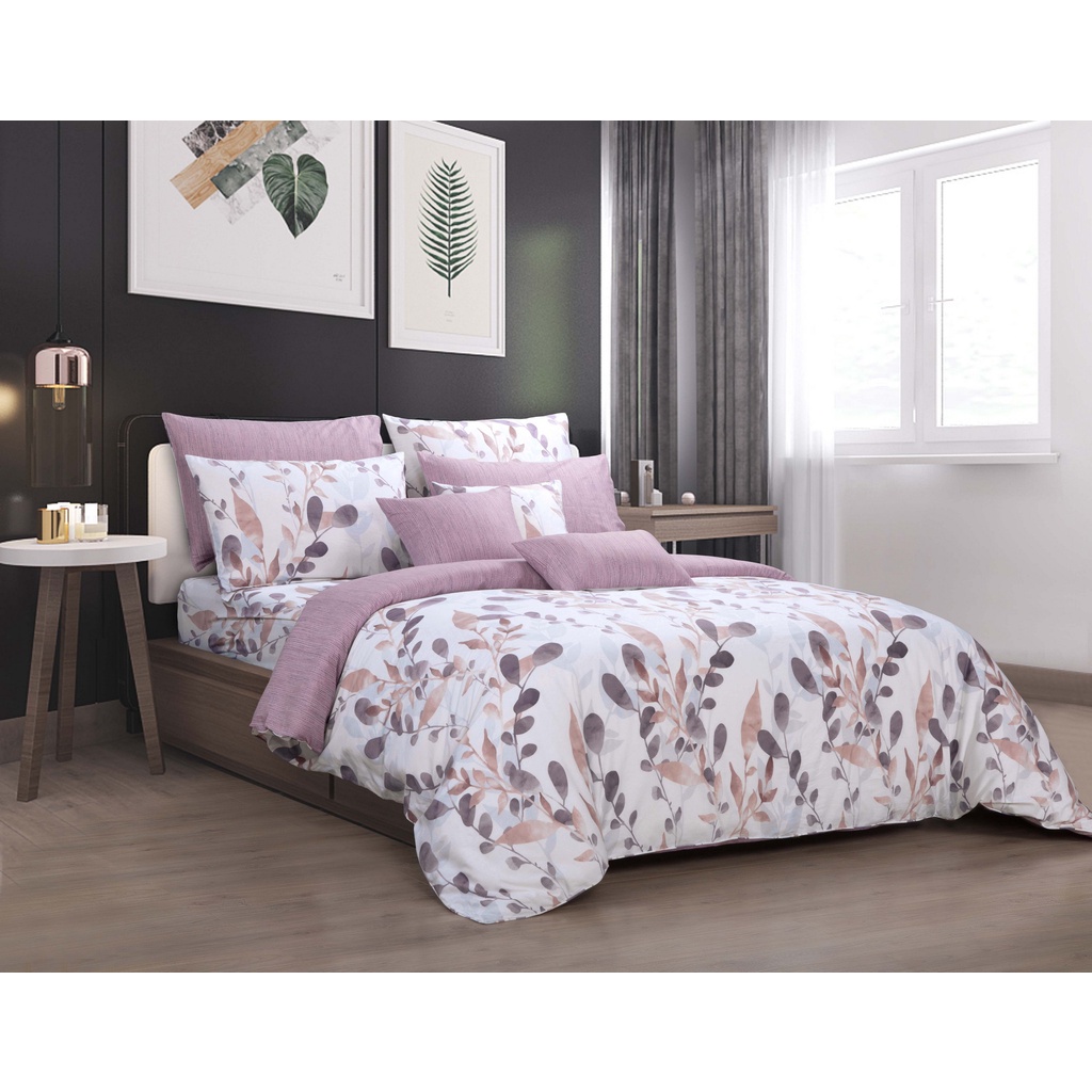 Bộ Ga kèm Vỏ Chăn AKEMI Cotton Select Adore 730TC, gồm 6 món