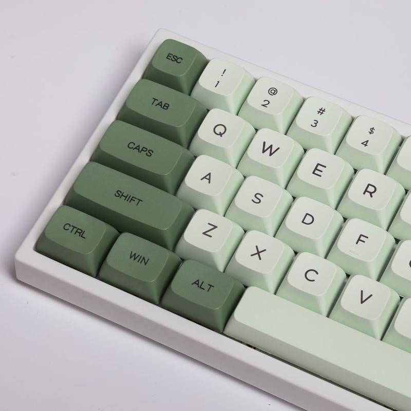 Matcha Keycap XDA Profile 124 Nút cho bàn phím màu xanh chất liệu PBT phiên bản tiếng Nhật/ tiếng Anh