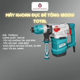 36mm Máy khoan đục bê tông 1800W TOTAL TH118366