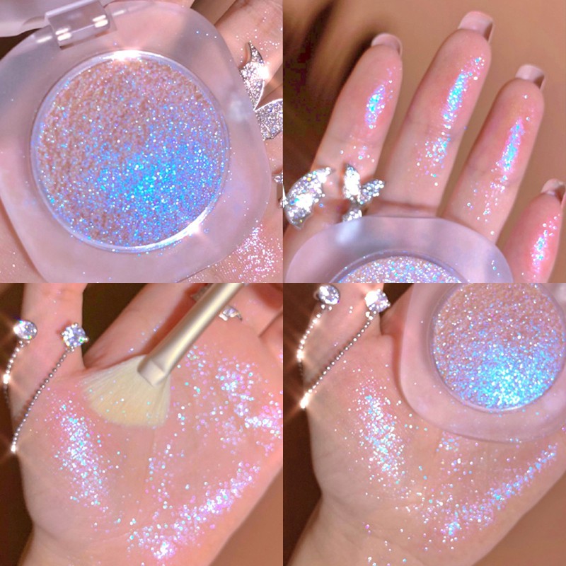High quality waterproof Super shiny mashed potato highlighter，applied to the face and body，4 color brighten Diamond Highlight Gel