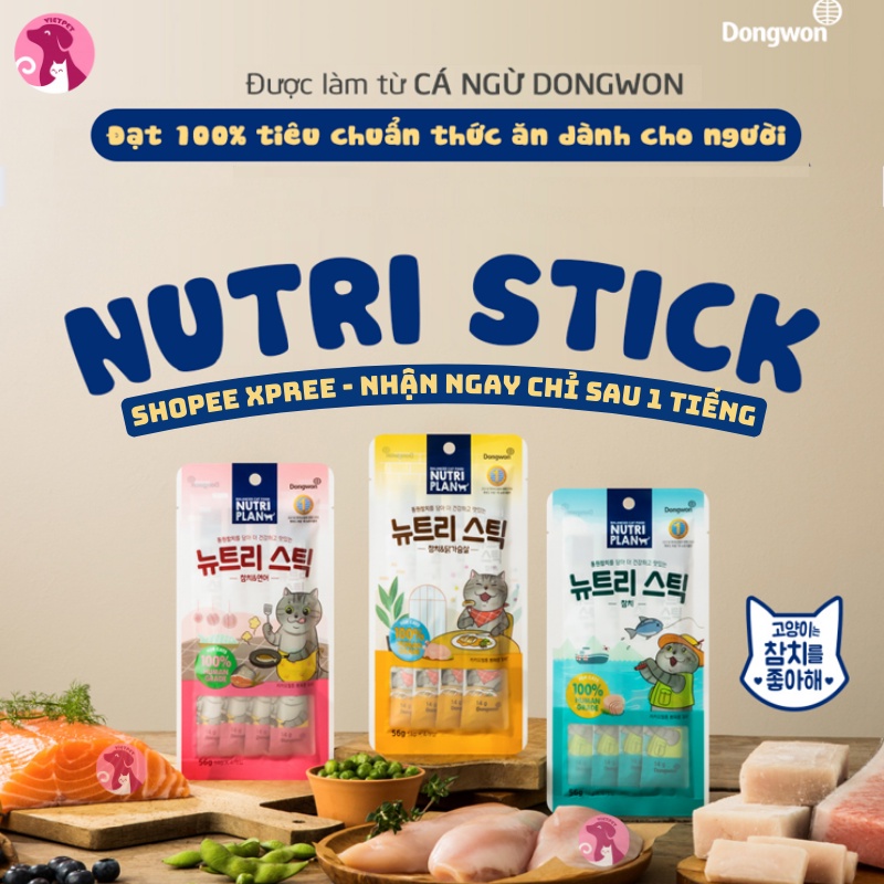 Súp thưởng/ Xốt Nutri Plan Stick cho Mèo con & Mèo trưởng thành  - Full vị