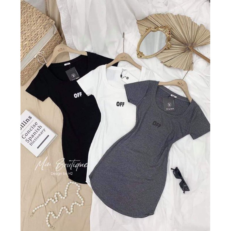 Váy ôm Body thêu chữ OFF.