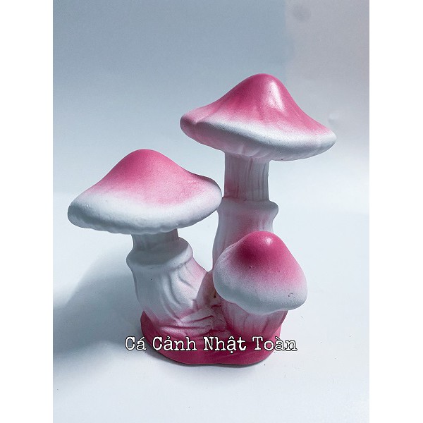 NẤM BẰNG SỨ TRANG TRÍ BỂ CÁ NON BỘ RỘNG 6CM CAO 12CM