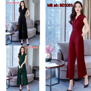 BD1095 JUMPSUIT ĐỒ BAY CỔ VEST TAY CON ỐNG SUÔNG Có size lớn XXL