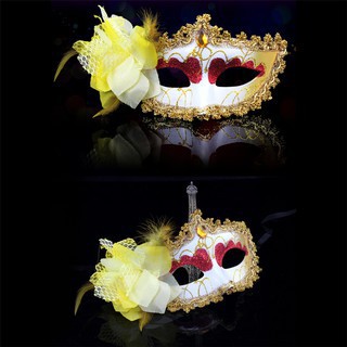 Mặt nạ hóa trang công chúa vàng hồng  hàng chất