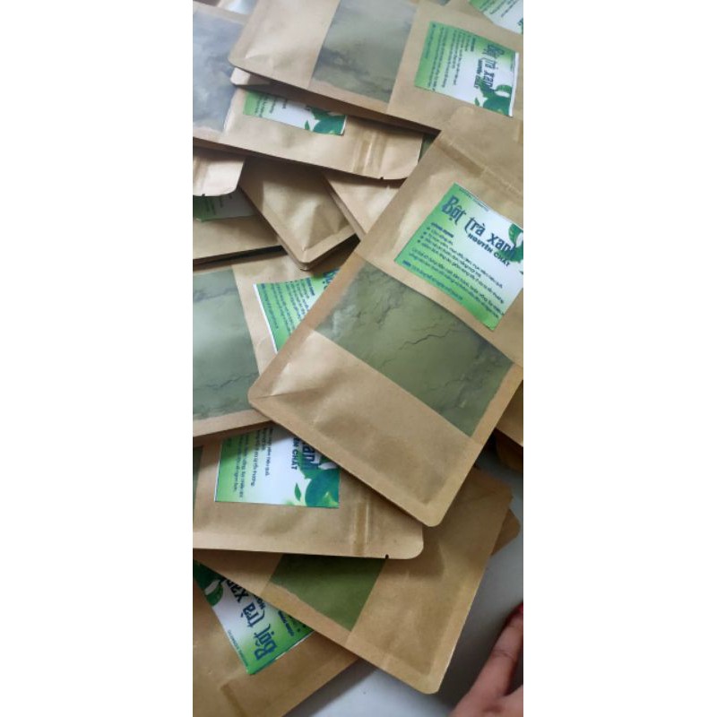 Bột trà xanh nguyên chất Thái Nguyên 100% gói 100gr