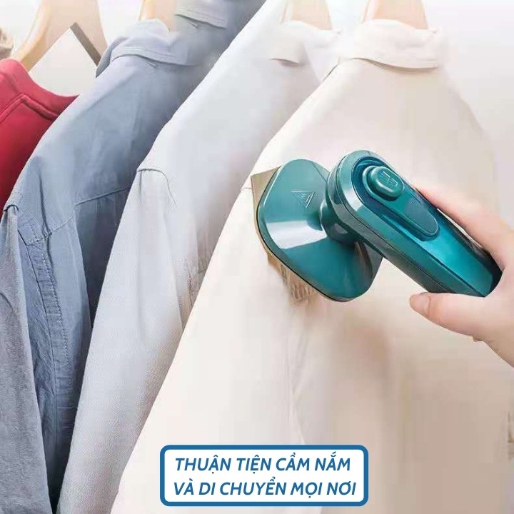 Bàn là hơi nước cầm tay mini , Bàn ủi hơi nước công suất 33W mẫu mới 2021