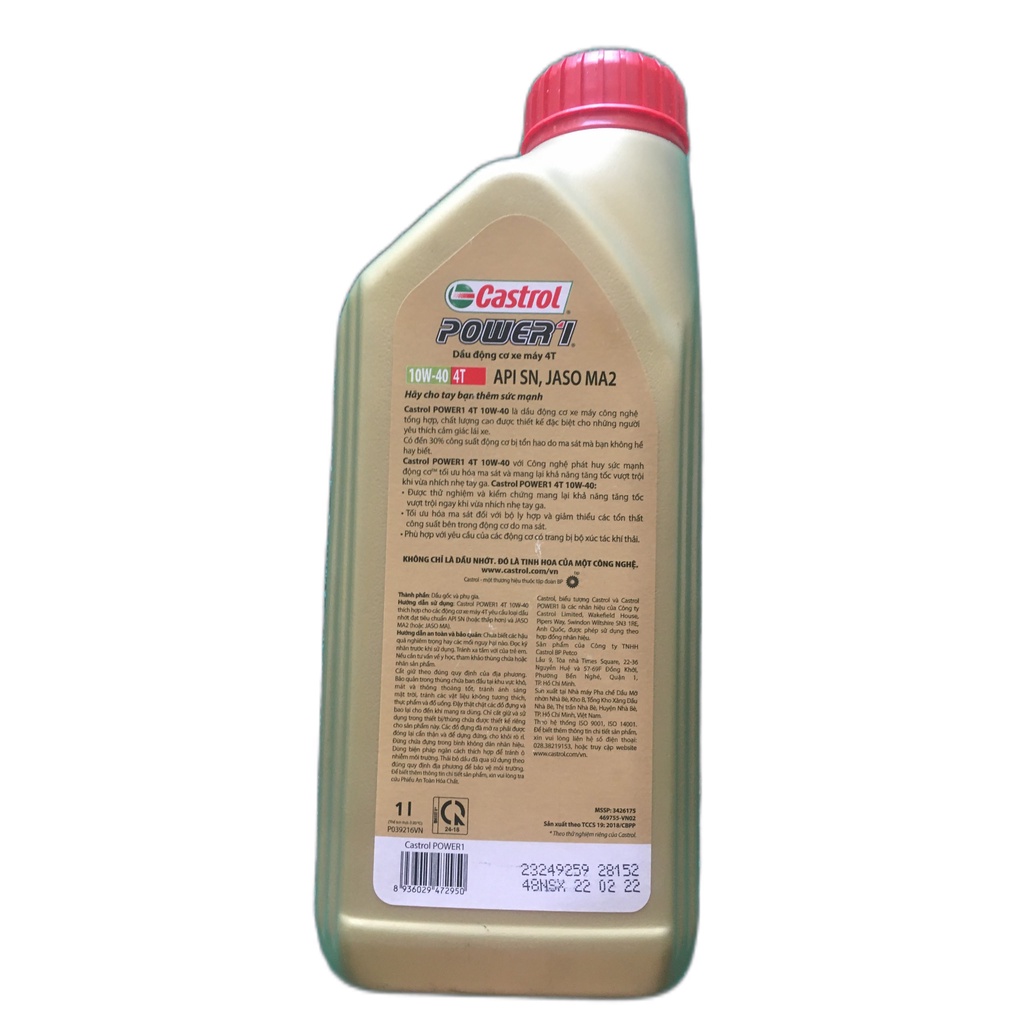 [GIÁ SỈ]1L NHỚT CASTROL POWER1 4T 10W-40
