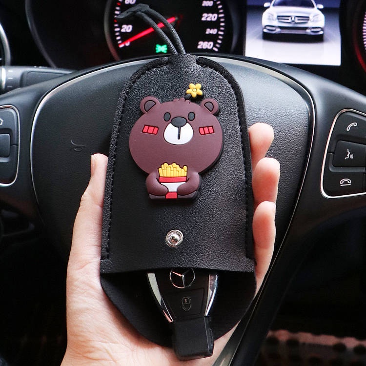 Móc khóa bằng da cao cấp phong cách Hàn Quốc dễ thương