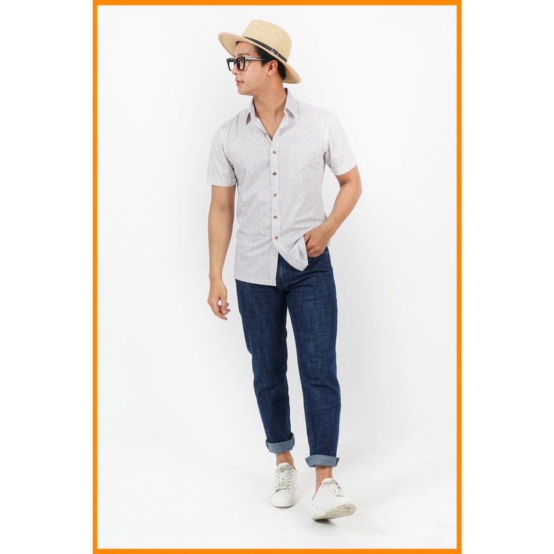 Áo sơ mi nam casual ngắn tay Merriman mã THMCS192 họa tiết lạ mắt