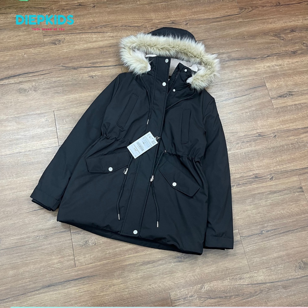 Áo parka nữ zara xuất khẩu áo khoác parka lót lông -AK4