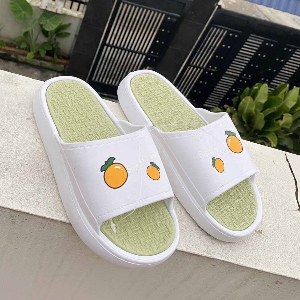 Dép bánh mì quai ngang nữ đế đúc, độn đế đi biển, trong nhà êm chân, chất liệu xốp siêu bền hàng Quảng Châu
