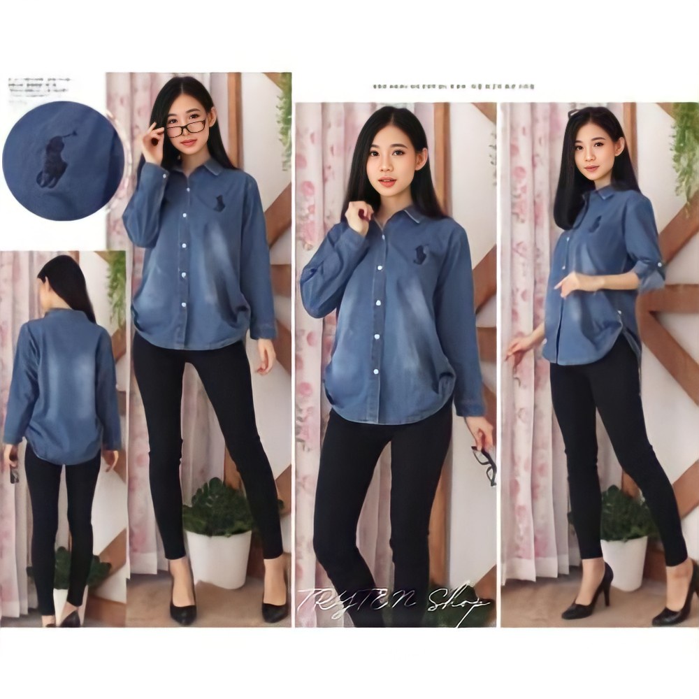 Quần Jean Nữ / Áo Cánh Tay Dài Thêu Họa Tiết (TJF 834)