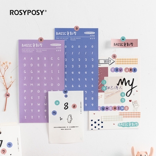 Set 6 miếng dán màu dùng trang trí sổ nhật ký tiện dụng