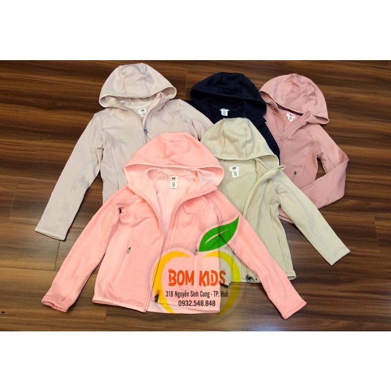 Áo khoác H&M thể thao bé gái đại hàng Cambodia xuất dư xịn