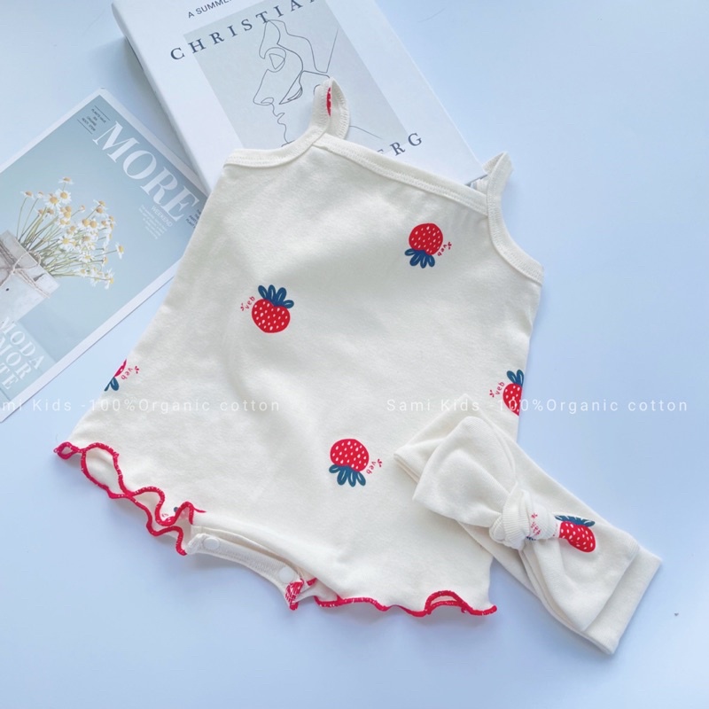 body hai dây đùi cotton mềm mát cho bé gái 3-16kg SAMI KIDS