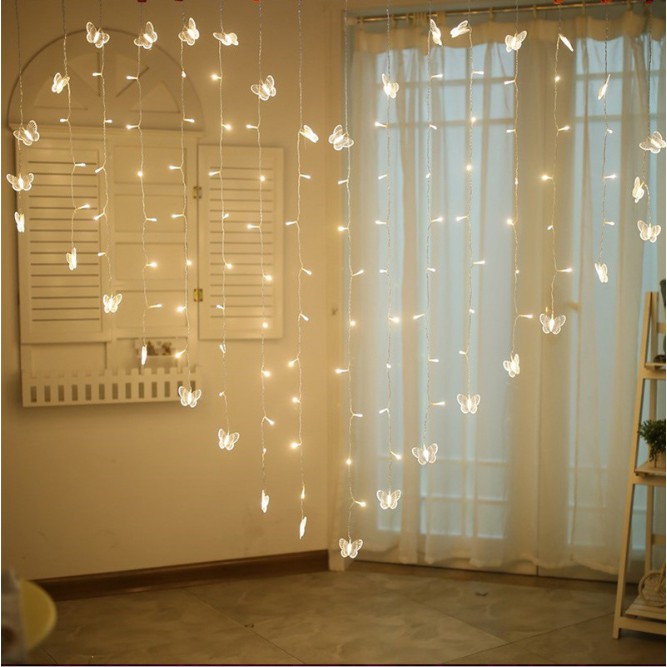 Đèn led trang trí tạo hình trái tim mặt đèn hình bướm và tim (cho chọn nhiều mầu sắc)