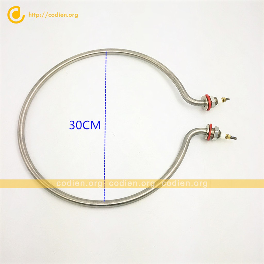 Điện trở vòng tròn phi 20cm công suất 4kw 5kw điện áp 380V 220V ( thanh nhiệt đốt nóng nồi hơi, sấy khô, áp s