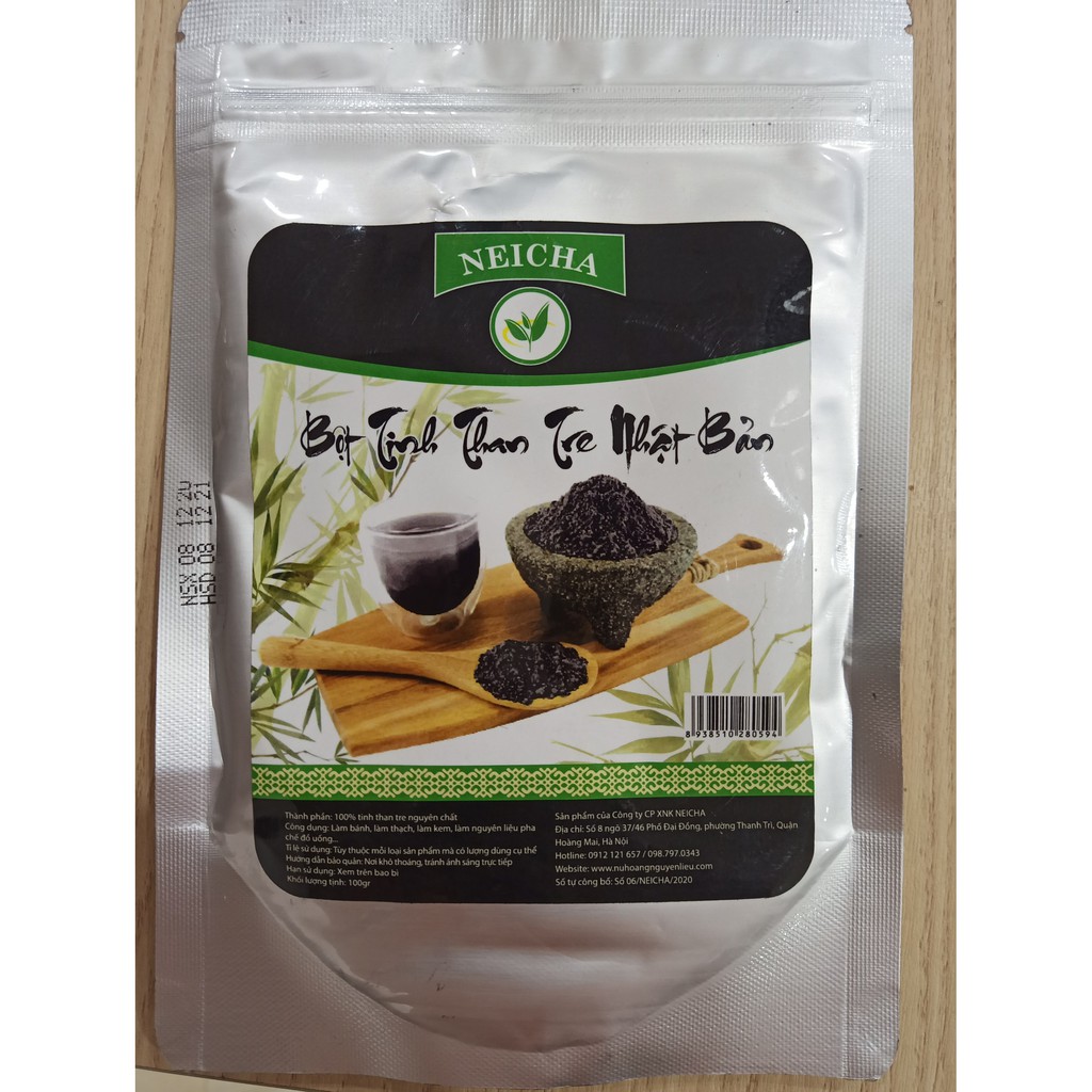 Bột Tinh Than Tre Nhật Bản 100g - Nguyên liệu trà sữa than tre