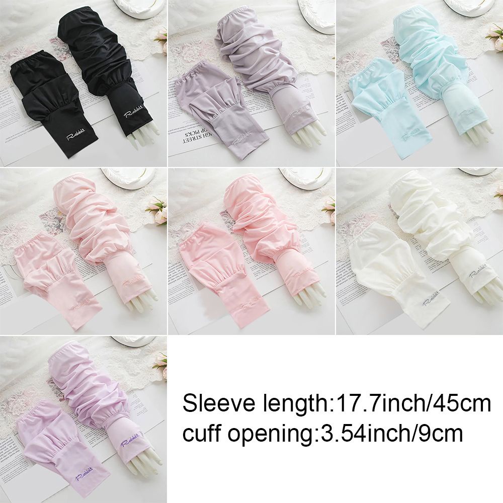 Đôi tay áo chống tia uv bằng lụa lạnh thời trang dành cho nam nữ đi xe đạp