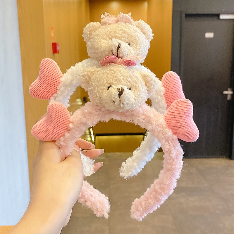 Băng đô rửa mặt hình chú gấu dễ thương đáng yêu dành cho nữ