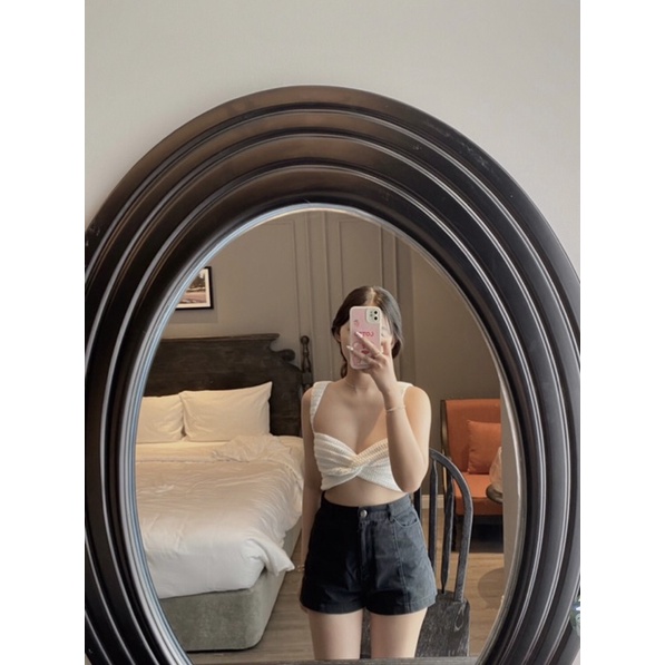 Thera Crochet-Áo croptop hoạ tiết handmade