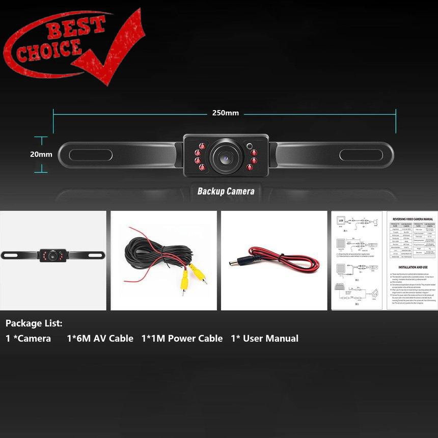 Camera Lùi Xe Hơi J10 IP69 Tầm Nhìn Ban Đêm | BigBuy360 - bigbuy360.vn