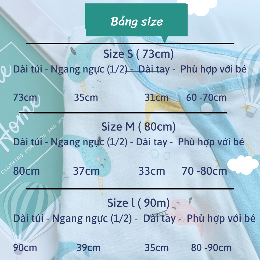 Túi Ngủ Trẻ Em/Túi Ngủ Thu Đông Chất Cotton Cao Cấp Mở Chân