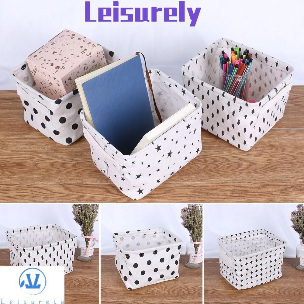 Hộp Đựng Đồ Bằng Vải Lanh Cotton Có Thể Gấp Gọn Tiện Dụng Cho Gia Đình