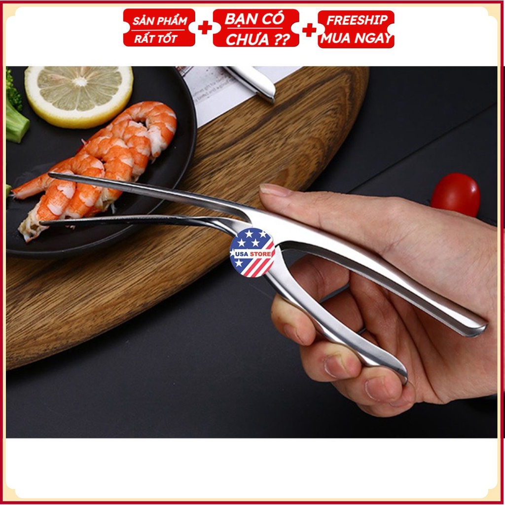 Dụng Cụ Bóc Vỏ Tôm Bằng Thép Không Gỉ - Kìm Lột - Tách
