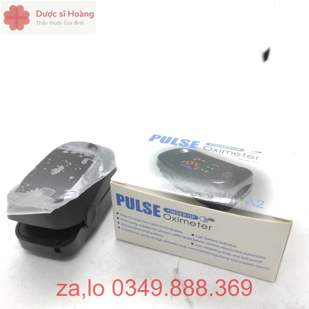 Máy Đo Nồng Độ Oxy Trong Máu &amp; Đo Nhịp Tim Cầm Tay A2 (Pulse Fingertip Oximeter)