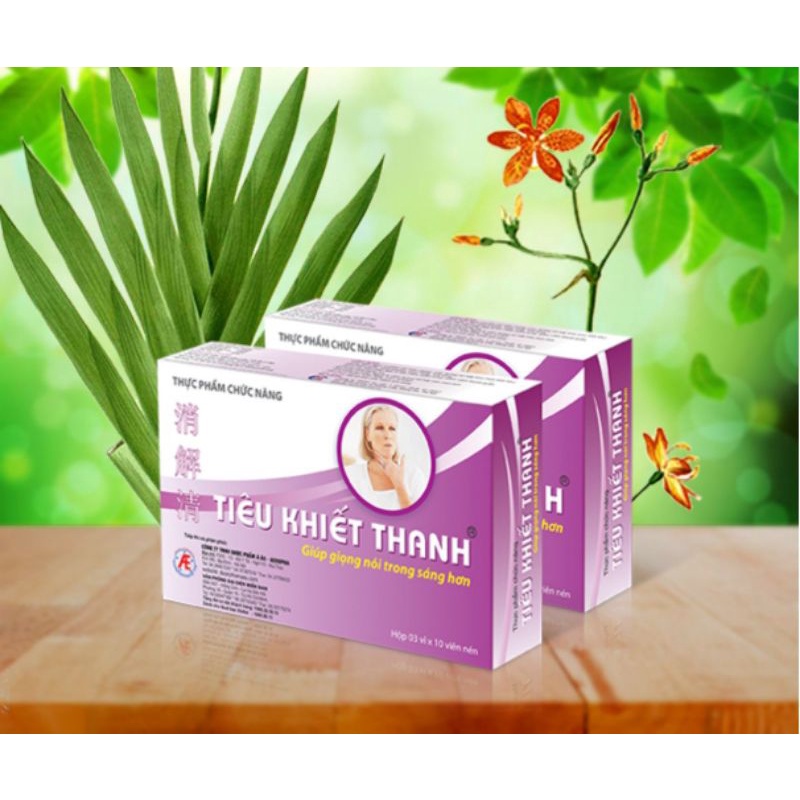 Tiêu Khiết Thanh- Hỗ trợ điều trị viêm thanh quản- Hộp 30 viên