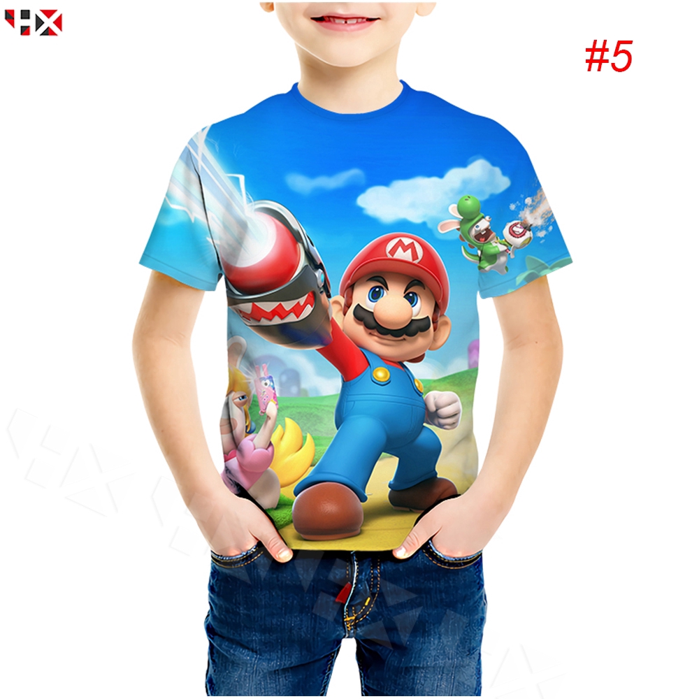 CLOOCL Super Mario Odyssey Game Sonic Cute Kids T-Shirts