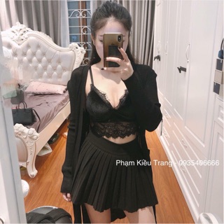Freeship_từ_150kkk áo bra nhung ren có dây cài sau